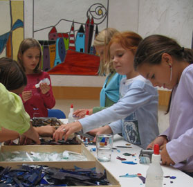 kinderfeestje glaskunst in atelier Blue Horse 2. Eindhoven